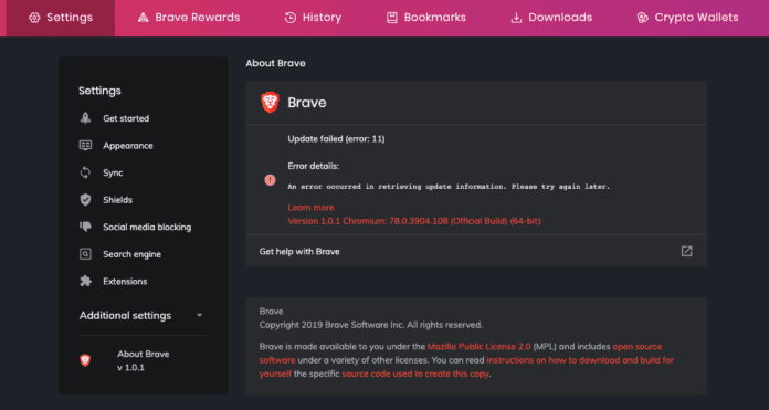 How to Fix Chrome and Brave Update Failed Error 11