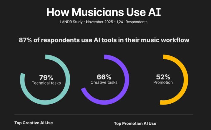 LANDR's Musician Study on How Musicians use AI