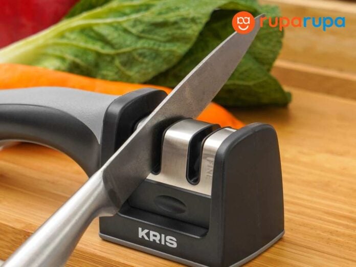 Kris Pengasah Pisau 2 In 1 Dengan Repaced Head - Abu-abu