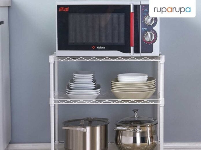 Krisbow 3 Tier Iron Rack - White choose iron rest