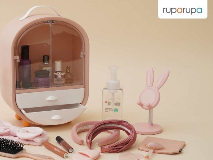Organizer Kosmetik Putar Square - Amber (1)