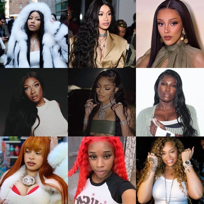 For the first time in over seven years there are NO female rappers charting on t