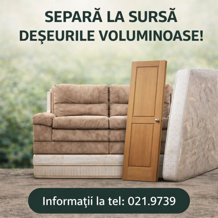 Campanie de colectare a deșeurilor voluminoase în județul Teleorman, în perioada 23 martie – 8 aprilie 2026 - 