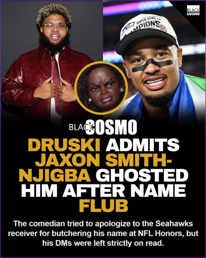 Druski Reveals He Reached Out To Jaxon Smith-Njigba after Mispronouncing His Name at NFL Honors: ‘I Didn’t Get No Response Back’