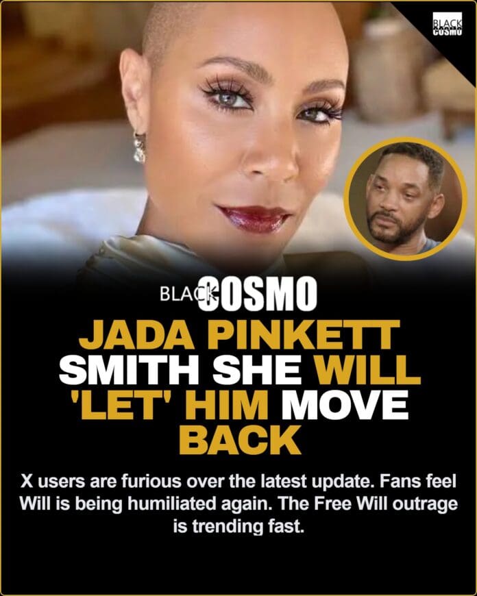 Jada Pinkett Smith speaking at a public event.
