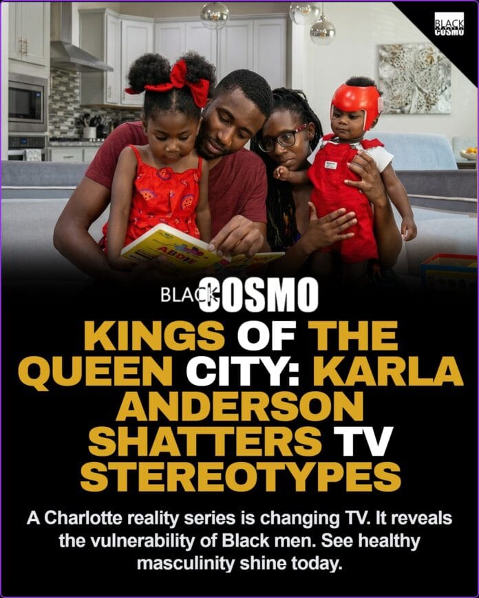 A powerful image portraying the authentic brotherhood and emotional intelligence of Black men, symbolizing the themes of the Kings of the Queen City reality show.