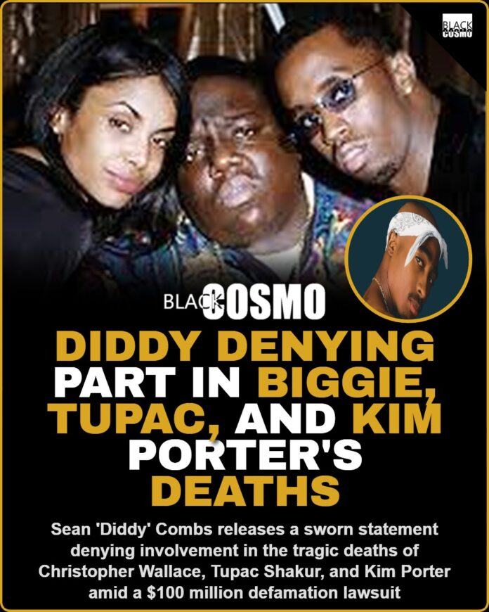 Diddy Denies Involvement in Biggie, Tupac, Kim Porter's Deaths