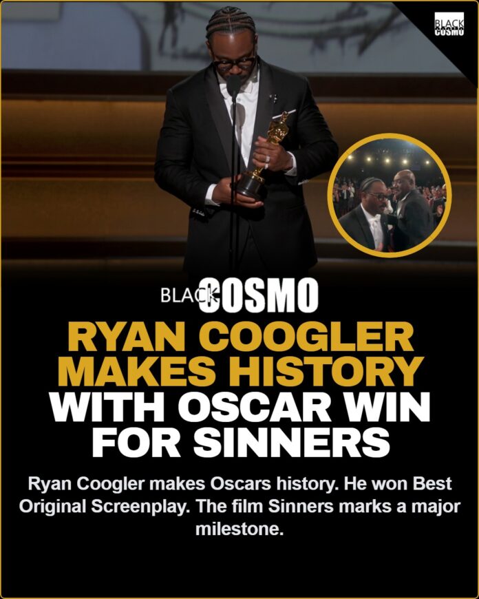 ryan-coogler-makes-history-with-oscar-win-for-sinners Director Ryan Coogler attending an event, representing his historic Academy Award win for Best Original Screenplay.