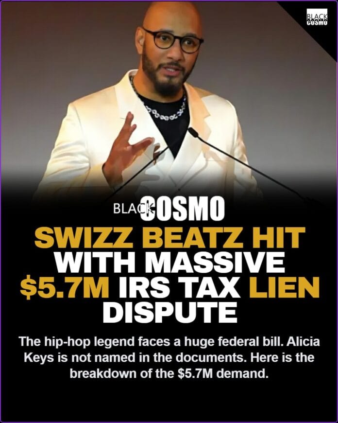 💰 Swizz Beatz Hit With $5.7M IRS Tax Dispute — Alicia Keys Not Named in Lien