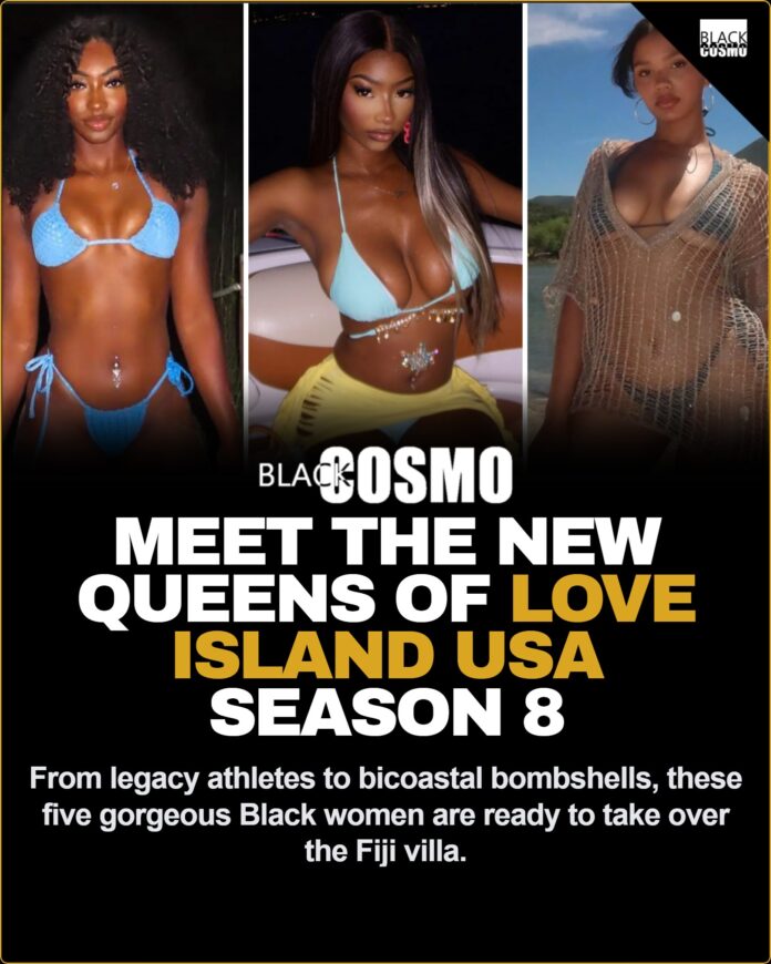Collage of the beautiful Black women featured on Love Island USA Season 8.