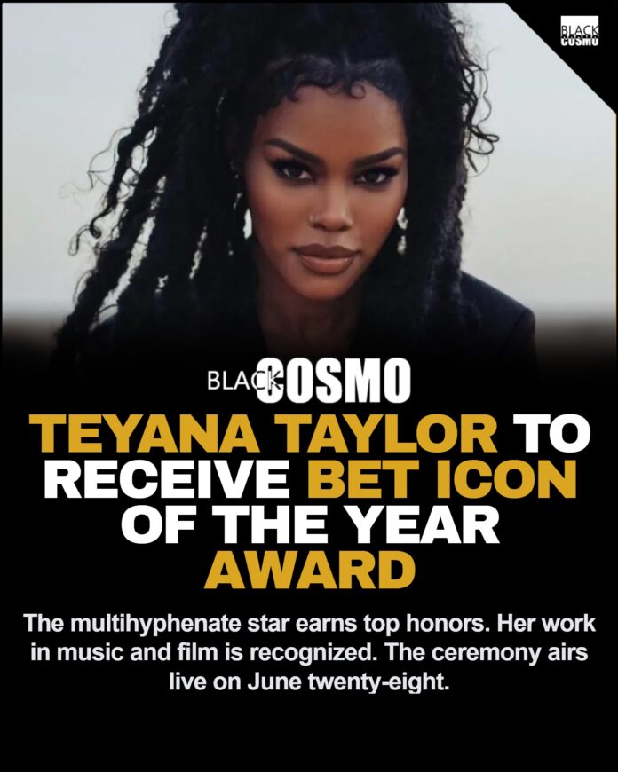 Teyana Taylor posing confidently on a red carpet in a tailored black suit.