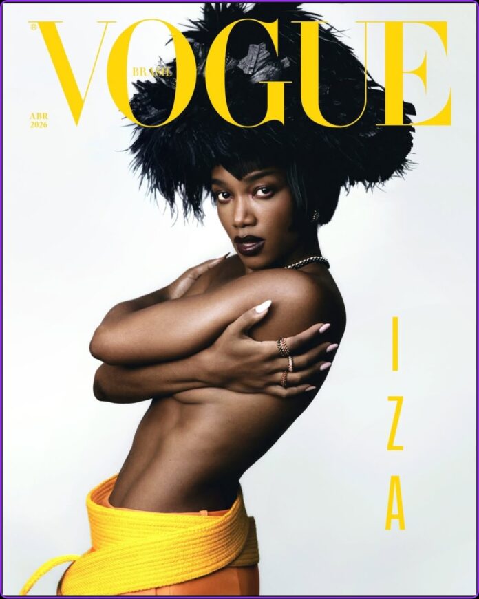 IZA graces the April 2026 cover of Vogue Brasil, showcasing her impeccable style and high-fashion elegance.