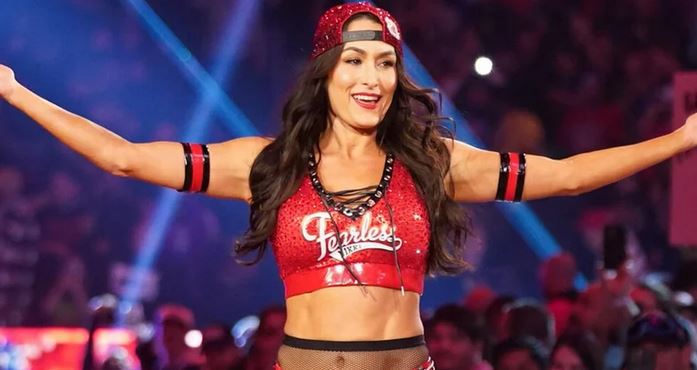 Nikki Bella and John Cena appear together during their WWE relationship before their public split