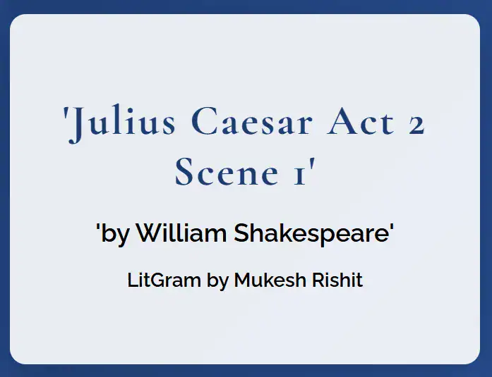 Julius Caesar Act 2 Scene 1