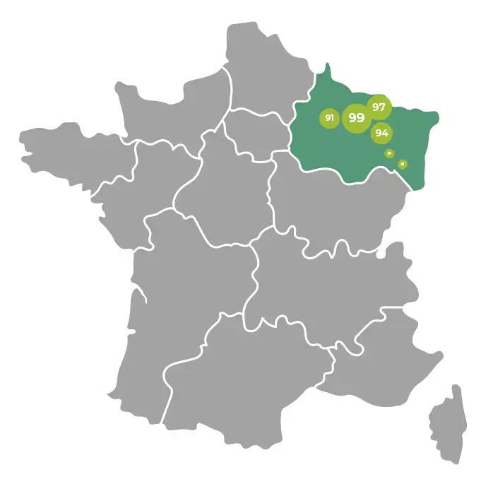 Carte de France Grand Est EMT Solutions