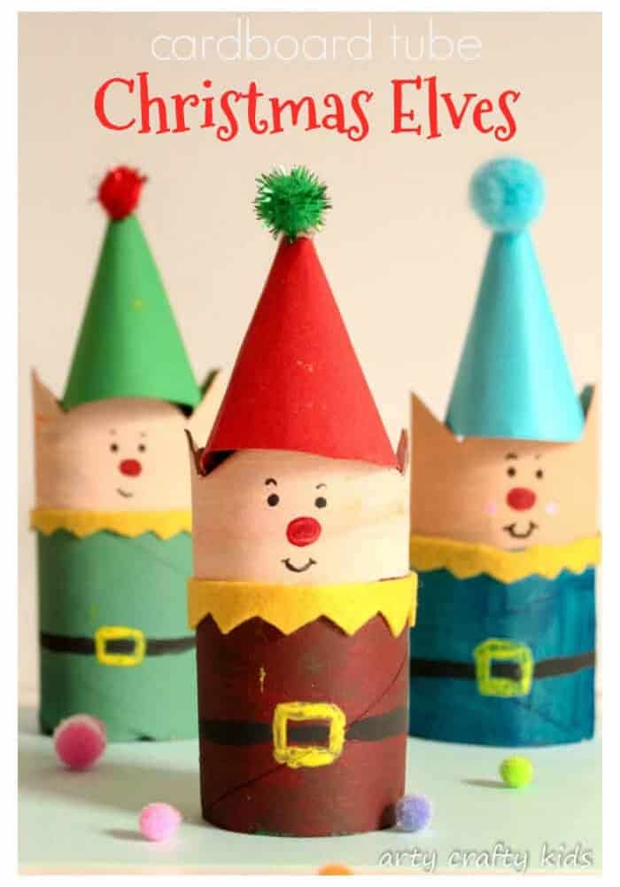 paper tube elf craft idea