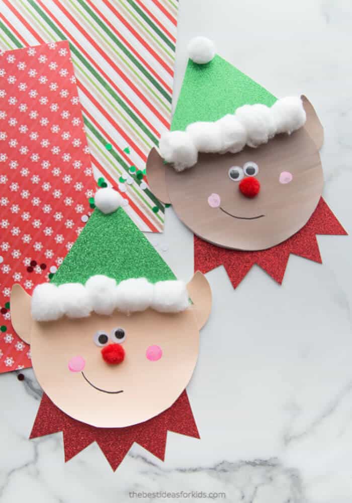 Christmas craft card idea for kids with free printable