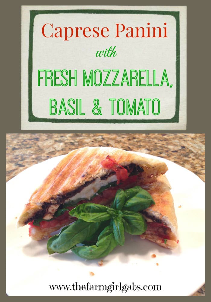 Caprese Panini with Fresh Mozzarella from How Does Your Garden Grow? ~ www.thefarmgirlgabs.com