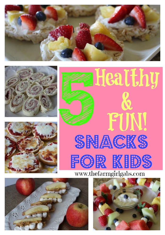 5 Healthy & Fun Snacks for Kids from How Does Your Garden Grow? {www.thefarmgirlgabs.com}