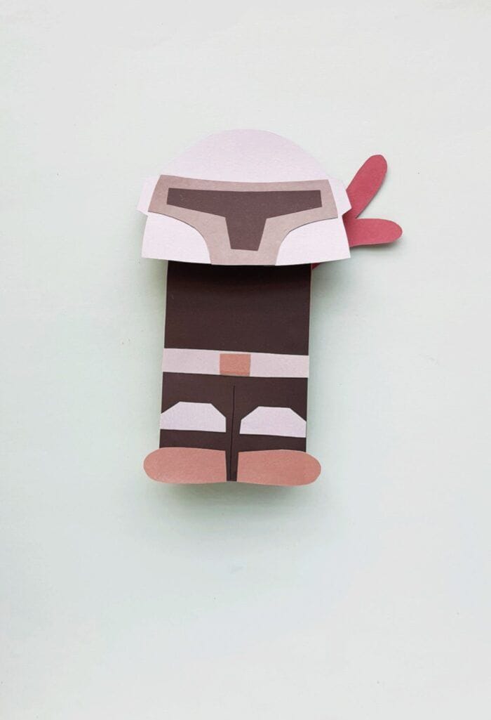 mandalorian paper bag puppet