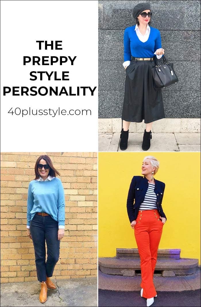 A style guide and capsule wardrobe for the PREPPY style personality | 40plusstyle.com