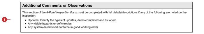 Cape Coral 4-point inspection report form comments page 4