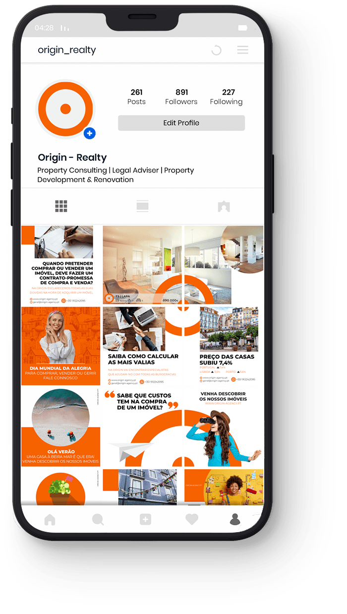 Marketing Digital para Origin Real Estate — MM Design Lisboa