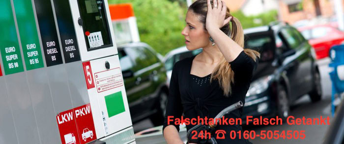 falsch getankt 24h Hilfe 01605054505 falschtanken24