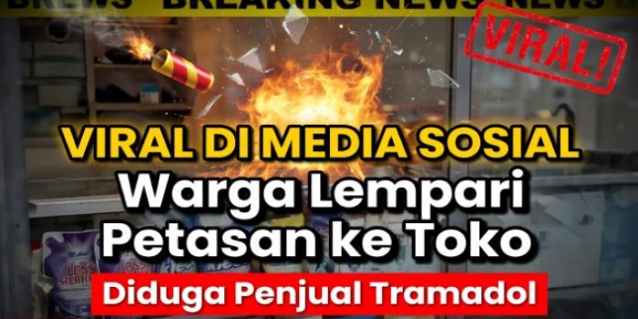 Viral Di Media Sosial, Warga Lempari Petasan ke Toko Diduga Penjual Tramadol di Pasar Rebo