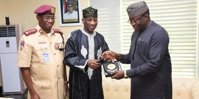Courtesy Visit Of Chairman , FRSC Board And Corps Marshal To Ekiti State Governor