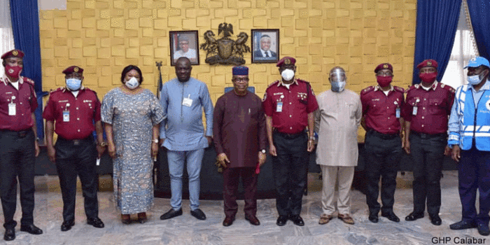 Corps Marshal Visits Government House, Calabar, Cross River State
