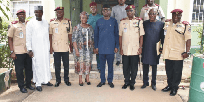 Corps Marshal Visits The Ministry Of Industry, Trade And Investment Headquarter