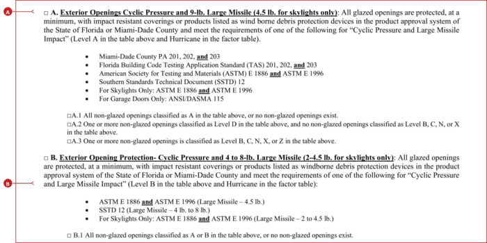 Wind Mitigation Report Form 1802 Rev 04-26 section 9 class p3