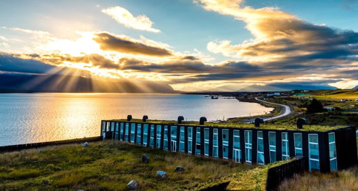 The striking design and lovely location of the Remota Lodge