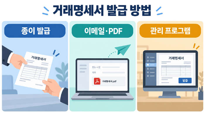 거래명세서 발급 방법