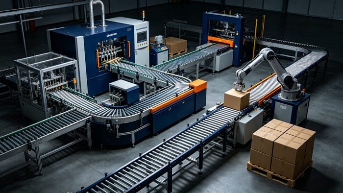 packaging-lines packaging machine on production line