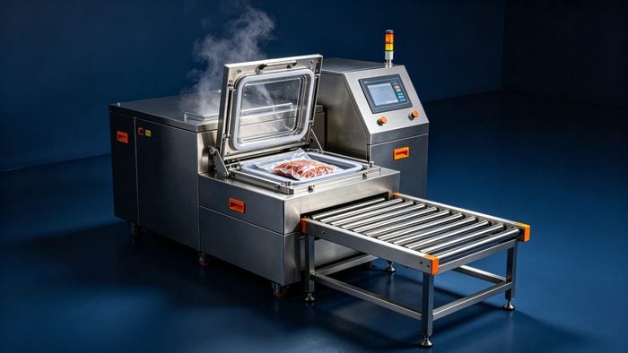 vacuum-packing-machines packaging machine on production line