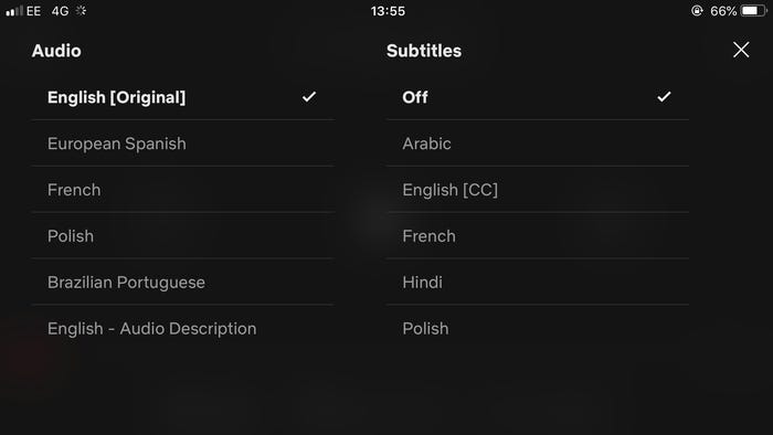 Change Subtitle Audio Netflix