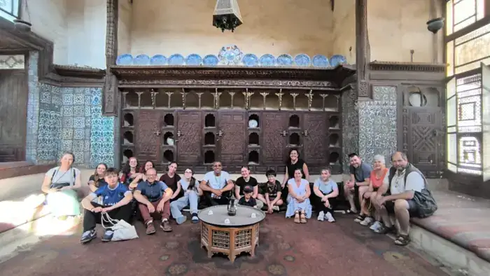 Travel group enjoying a historic Cairo experience