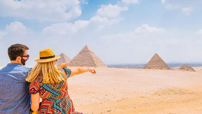 Giza Pyramids visit during a Pyramids Nile Cruise holiday