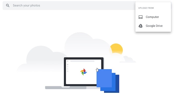 Upload to Google Photos from Computer