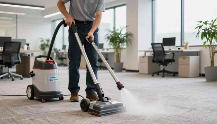 Commercial carpet cleaning in Lake Geneva with professional equipment and expertise.