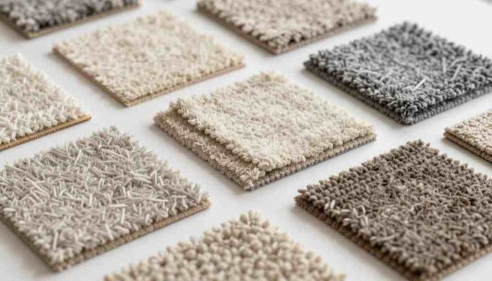 Carpet color samples for professional cleaning in Lake Geneva.