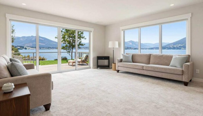 Lake Geneva home interior with perfectly clean allergen-free carpets