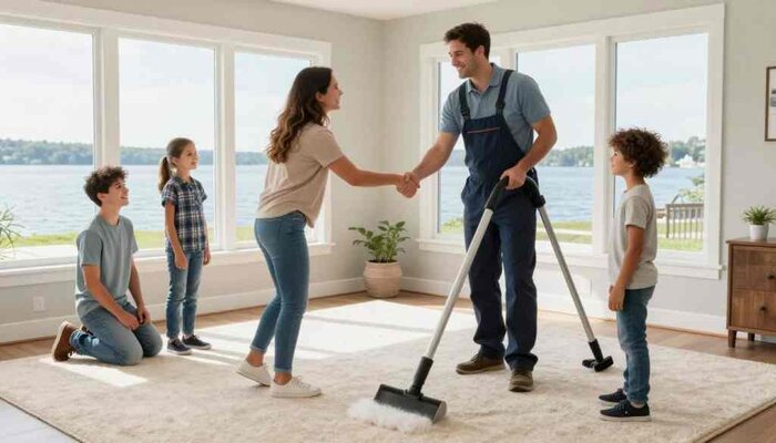 Professional carpet cleaning in Lake Geneva promoting allergy reduction at home.