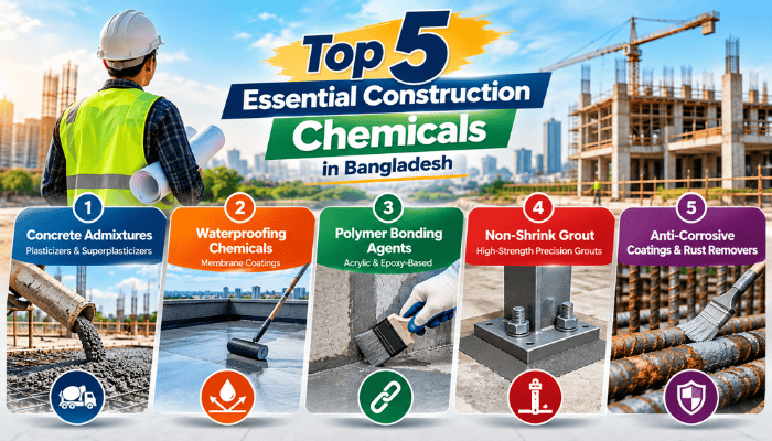 Top 5 Essential Construction Chemicals in Bangladesh