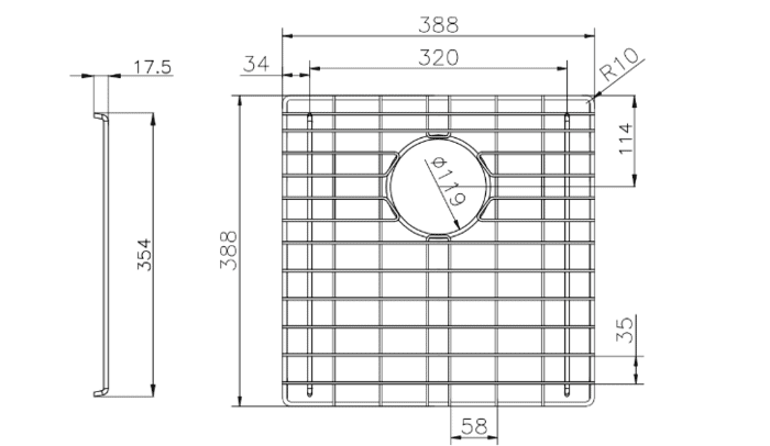 Stainless Steel Chrome TWM2 Sink Grids
