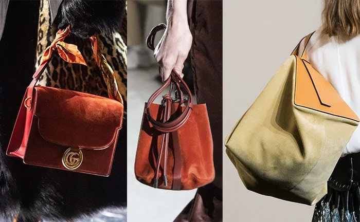 Suede bags in autumn shades | 40plusstyle.com