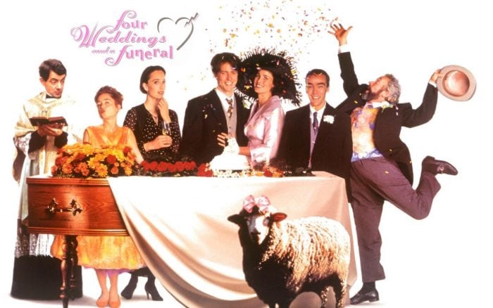 Four Weddings & A Funeral poster courtesy Bustle