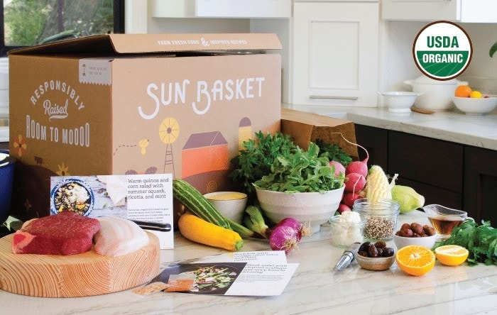 Box of Sun Basket ingredients and recipe Box of Sun Basket ingredients and recipe